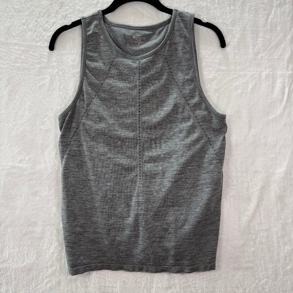 Athleta Tops - Athleta Gray Space Dye Tie Back Tank Top Athletic Yoga Women's M Sleeveless